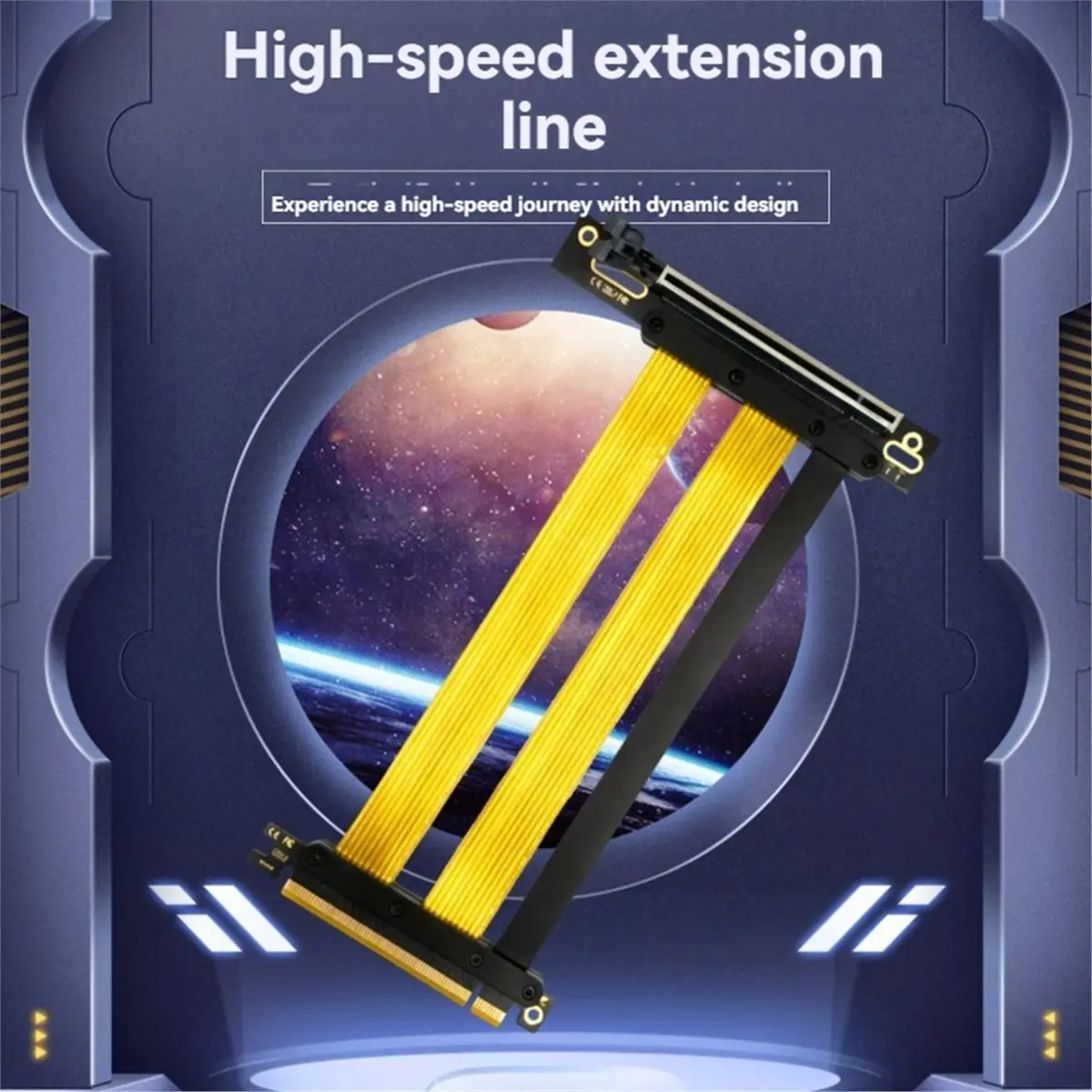 Digital Essentials PCIe 5.0 X16 Riser Cable - 90° GPU Extension Cable 32GT/S Speed for RTX5090/4090 & RX 7900 XTX, Mining Rig, W
Digital Essentials PCIe 5.0 X16 Riser Cable - 90° GPU Extension Cable 32GT/S Speed for RTX5090/4090 & RX 7900 XTX, Mining Rig, W