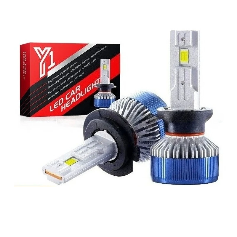 Y1 Series LED Car Headlight Bulbs H7 150W 8000LM 6000K Super Bright Auto Front Lamp Hi/Low Beam Retrofit Upgrade 12V
Y1 Series LED Car Headlight Bulbs H7 150W 8000LM 6000K Super Bright Auto Front Lamp Hi/Low Beam Retrofit Upgrade 12V