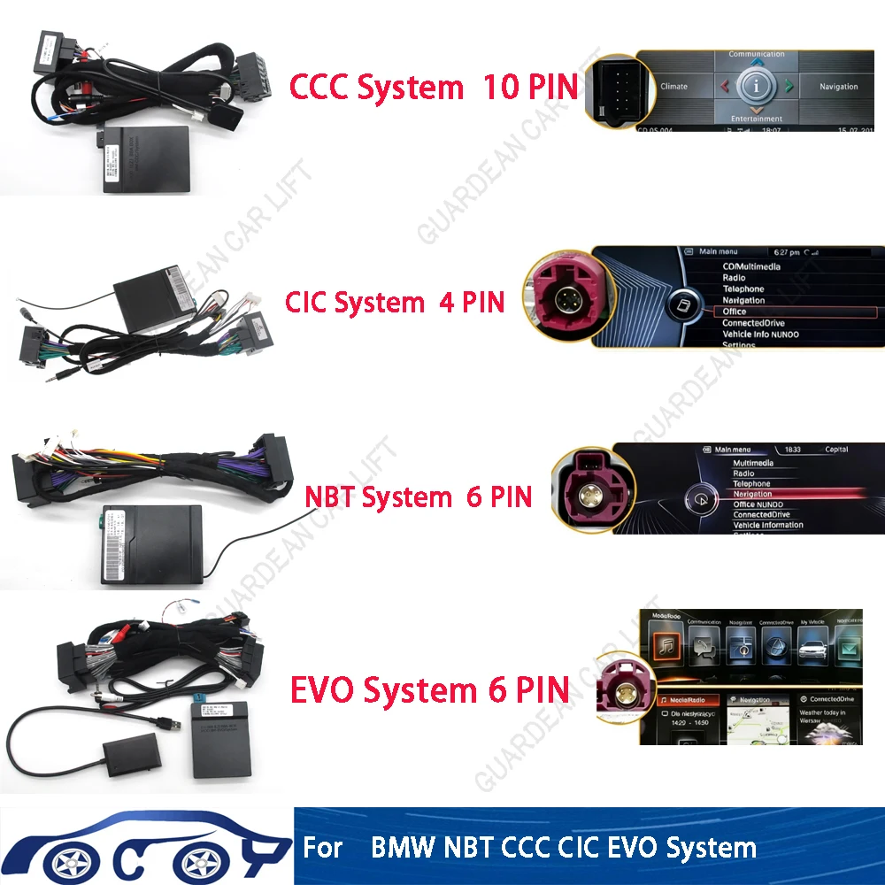 Кабель для подключения автомобильной магнитолы к системе BMW NBT CCC CIC EVO, 16-контактный адаптер с CANBUS-боксом, 2DIN, для подключения к головному устройству стереосистемы.
Кабель для подключения автомобильной магнитолы к системе BMW NBT CCC CIC EVO, 16-контактный адаптер с CANBUS-боксом, 2DIN, для подключения к головному устройству стереосистемы.