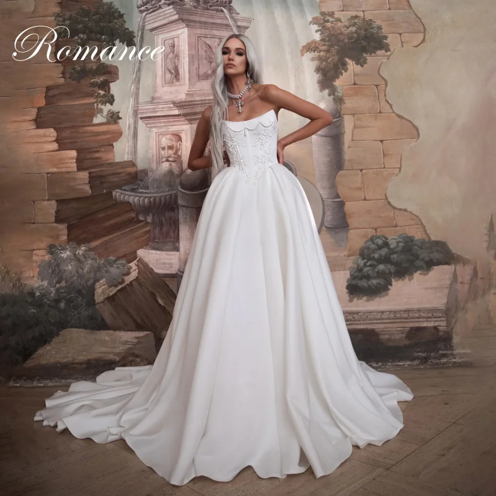 Classic Pleat A-Line Appliques Wedding Dresses Women Lace Boat-Neck Beading Sleeveless Open Back Vestidos De Novia Customized
Classic Pleat A-Line Appliques Wedding Dresses Women Lace Boat-Neck Beading Sleeveless Open Back Vestidos De Novia Customized