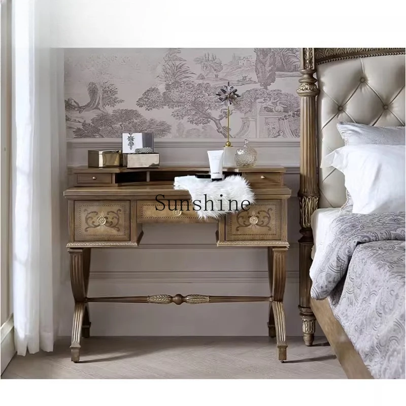 Neoclassical Italian dressing table bedroom makeup table luxury storage furniture 
Neoclassical Italian dressing table bedroom makeup table luxury storage furniture