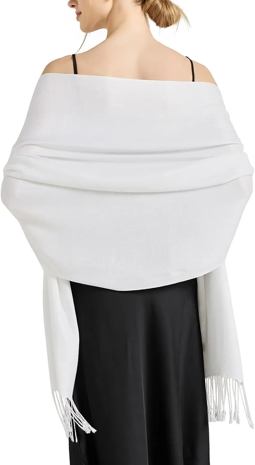 Soft Silky Pashmina Shawl Wrap in Solid Colors for Wedding or Evening Dress Ensemble
Soft Silky Pashmina Shawl Wrap in Solid Colors for Wedding or Evening Dress Ensemble