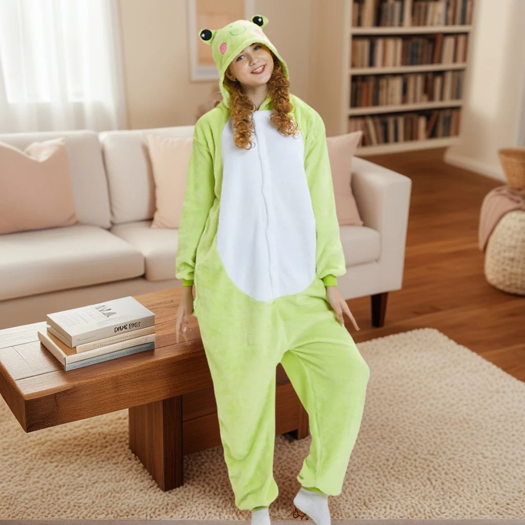Animal Kigurumi Costume Halloween Onesie Green Frog for Women Men Adult Kids Pyjamas Cartoon Pajama Cosplay Party Homewear
Animal Kigurumi Costume Halloween Onesie Green Frog for Women Men Adult Kids Pyjamas Cartoon Pajama Cosplay Party Homewear
