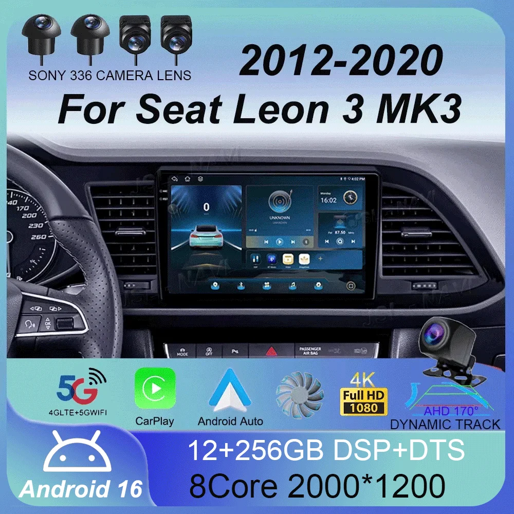 Автомагнитола Android 16 с CarPlay для Seat Leon 3 MK3 2012-2020, GPS-навигация, 4G, Wi-Fi, мультимедийный видеоплеер, стереосистема, камера 360°
Автомагнитола Android 16 с CarPlay для Seat Leon 3 MK3 2012-2020, GPS-навигация, 4G, Wi-Fi, мультимедийный видеоплеер, стереосистема, камера 360°
