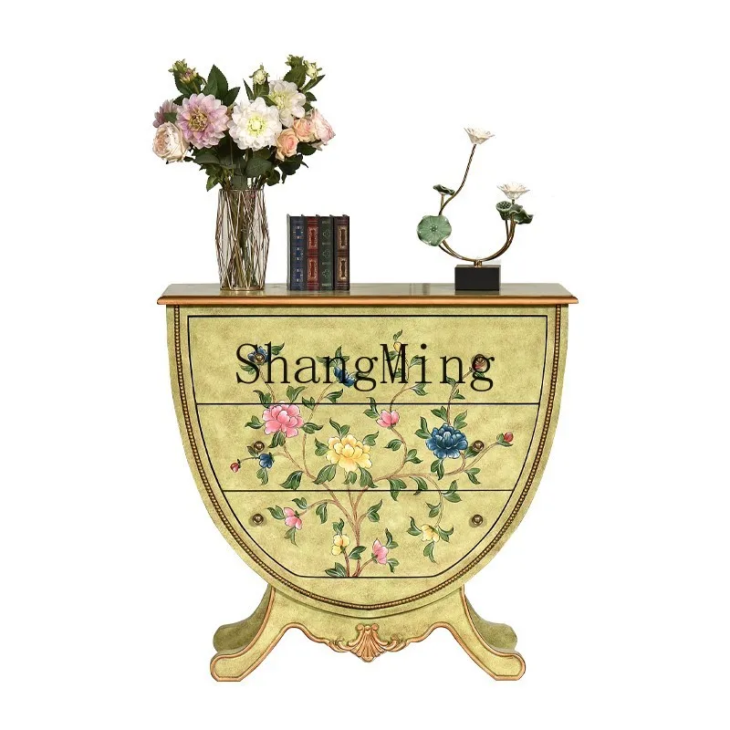 ZYY solid wood three-bucket cabinet retro painted entrance cabinet pastoral storage living room decorative locker
ZYY solid wood three-bucket cabinet retro painted entrance cabinet pastoral storage living room decorative locker