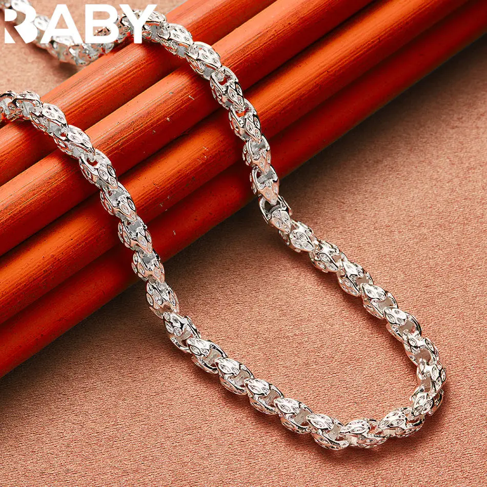 URBABY 925 Sterling Silver Geometry Chain Necklace For Men and Women Fashion Jewelry Exquisite Party Engagement Wedding Gift
URBABY 925 Sterling Silver Geometry Chain Necklace For Men and Women Fashion Jewelry Exquisite Party Engagement Wedding Gift