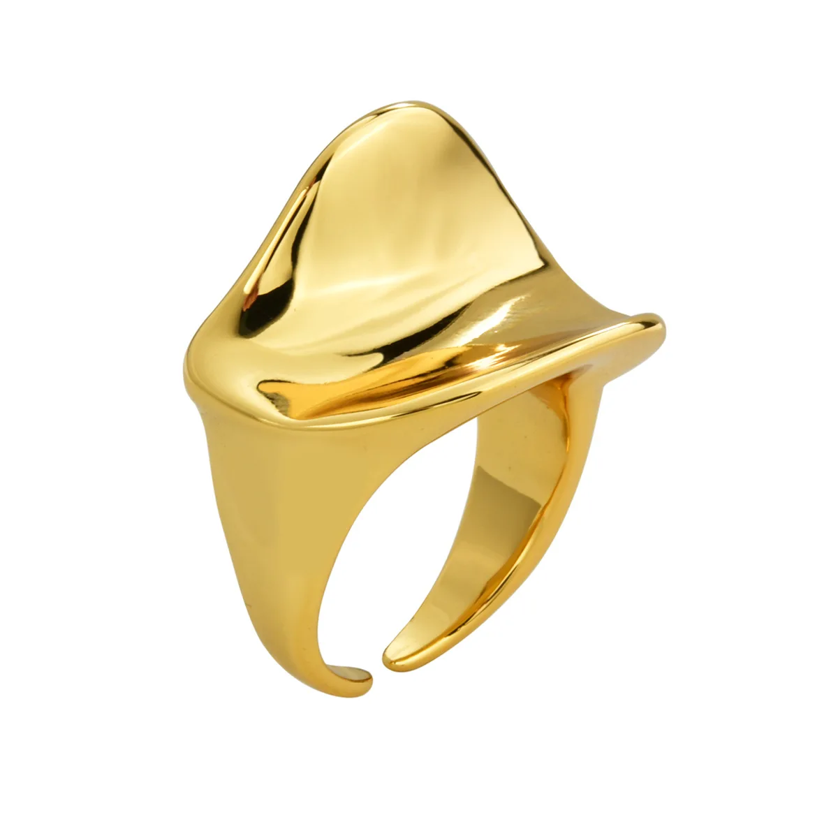 Light Luxury Irregular Curved Band Ring 18K Gold Plated Smooth Open Cuff Ring Elegant Women Minimalist Party Jewelry Gift
Light Luxury Irregular Curved Band Ring 18K Gold Plated Smooth Open Cuff Ring Elegant Women Minimalist Party Jewelry Gift