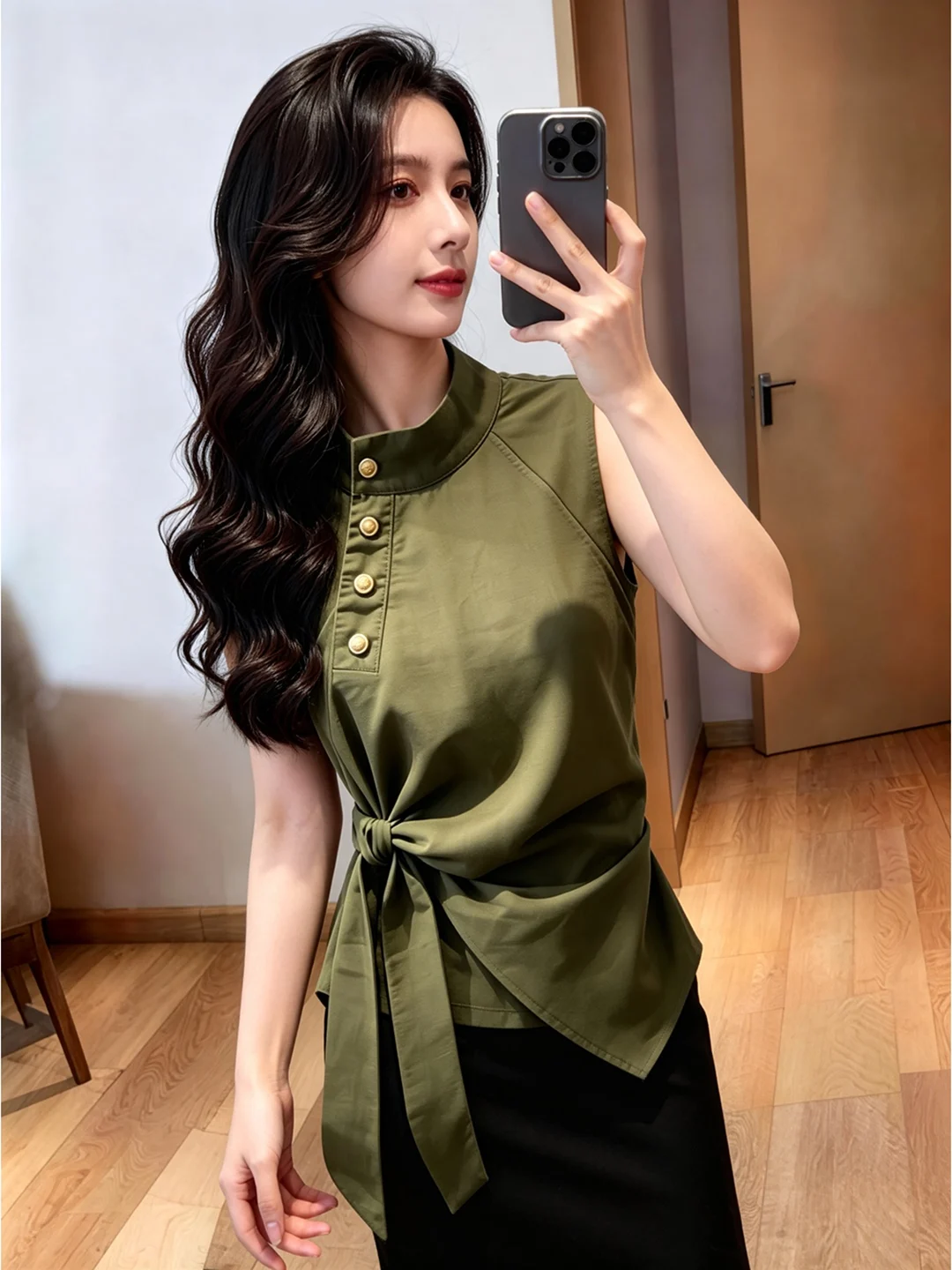 Fashionable Versatile Slim Fit Sleeveless Women's Top Unique Attractive Design Commute Style Korean Version round Neck Mid-Le...
Fashionable Versatile Slim Fit Sleeveless Women's Top Unique Attractive Design Commute Style Korean Version round Neck Mid-Le...