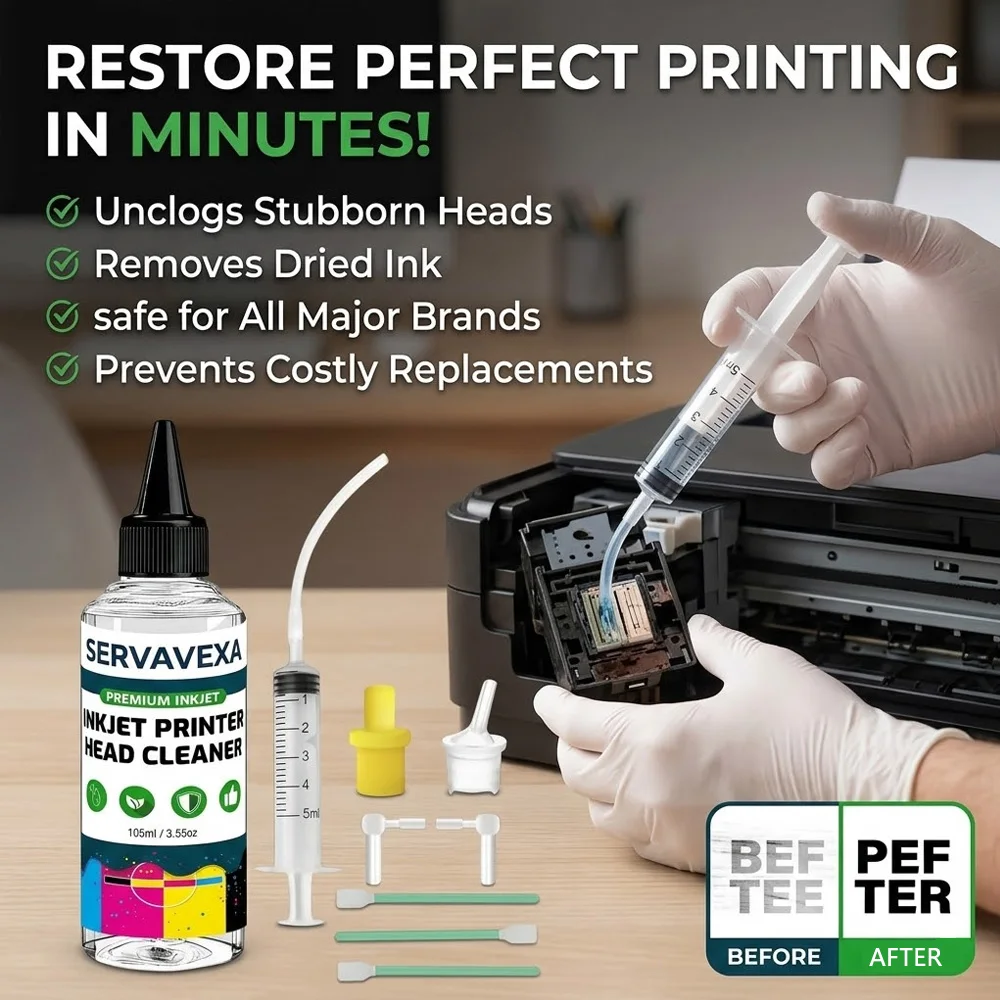 Набор для чистки печатающих головок SERVAVEXA 105 мл для Epson, HP, Canon, Brother, Lexmark - Средство для прочистки сопел и инструменты
Набор для чистки печатающих головок SERVAVEXA 105 мл для Epson, HP, Canon, Brother, Lexmark - Средство для прочистки сопел и инструменты