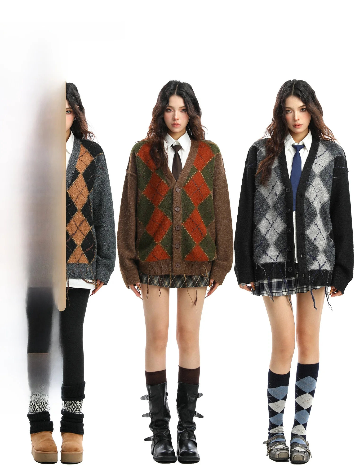 Korean Sle Color Blo Diamond id Tassel Sweater Women's Autumn Winter College Sle Warm Soft Knitted Open Cardigan Top
Korean Sle Color Blo Diamond id Tassel Sweater Women's Autumn Winter College Sle Warm Soft Knitted Open Cardigan Top