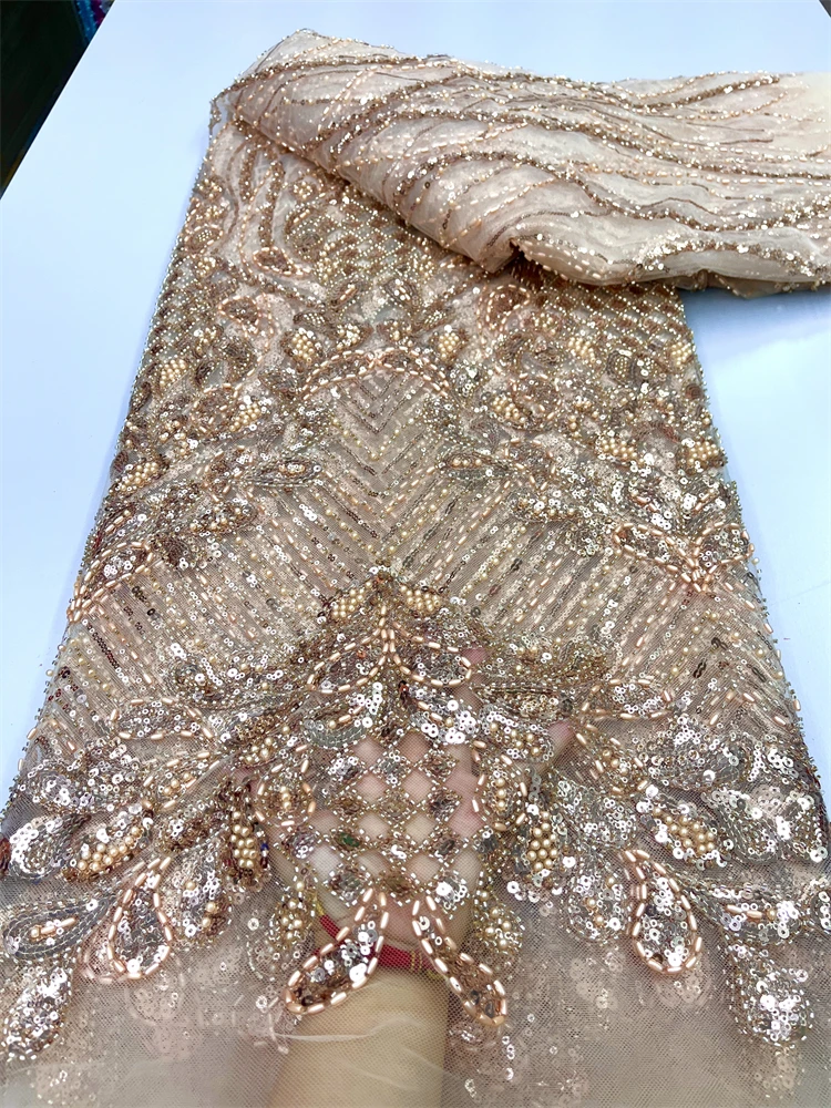 Latest African Lace Fabric 2025 High Quality Sequins Groom Embroidery For Women Wedding Party Dress Mesh Lace Fabrics 5 Yards ZX
Latest African Lace Fabric 2025 High Quality Sequins Groom Embroidery For Women Wedding Party Dress Mesh Lace Fabrics 5 Yards ZX