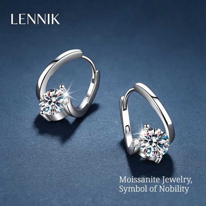 LENNIK 925 Sterling Silver Stud Earrings Moissanite Earrings Fashion Temperament Versatile Jewelry Irregular Earrings
LENNIK 925 Sterling Silver Stud Earrings Moissanite Earrings Fashion Temperament Versatile Jewelry Irregular Earrings