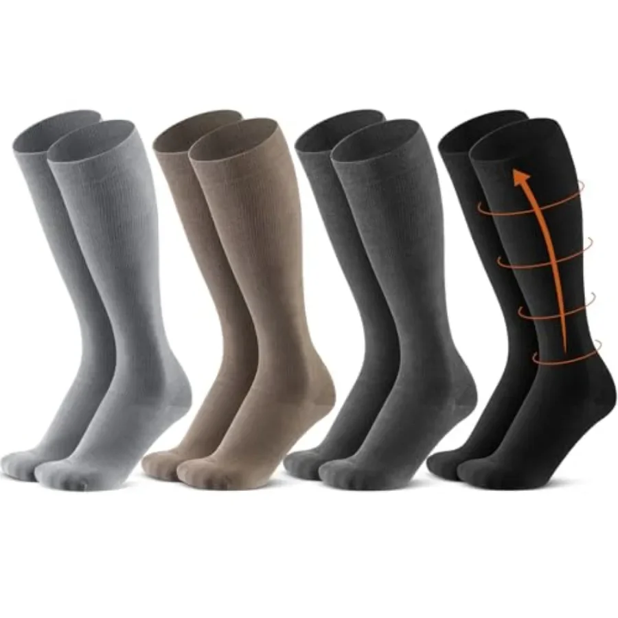 Tisancy 4 Pairs Cotton Compression Socks for Women Men 20-30 Mmhg Knee High Support Socks for Nurse Pregnant Sports Travel
Tisancy 4 Pairs Cotton Compression Socks for Women Men 20-30 Mmhg Knee High Support Socks for Nurse Pregnant Sports Travel