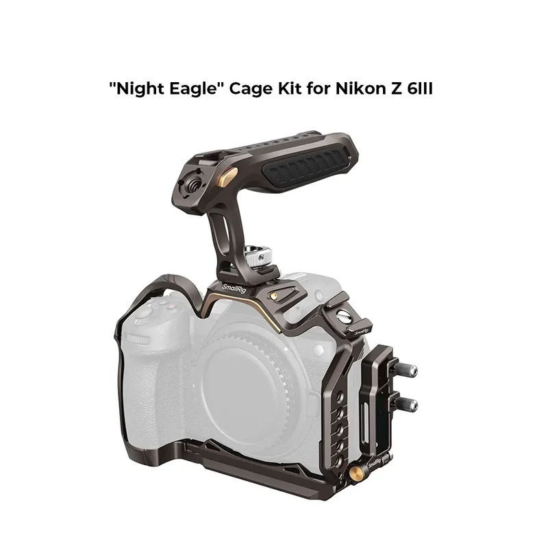 SmallRig "Night Eagle" Cage Kit for Nikon Z 6III w Top Handle and Cable Clamp, Gold Ring Red Marks with Multiple Interfaces 4522
SmallRig "Night Eagle" Cage Kit for Nikon Z 6III w Top Handle and Cable Clamp, Gold Ring Red Marks with Multiple Interfaces 4522