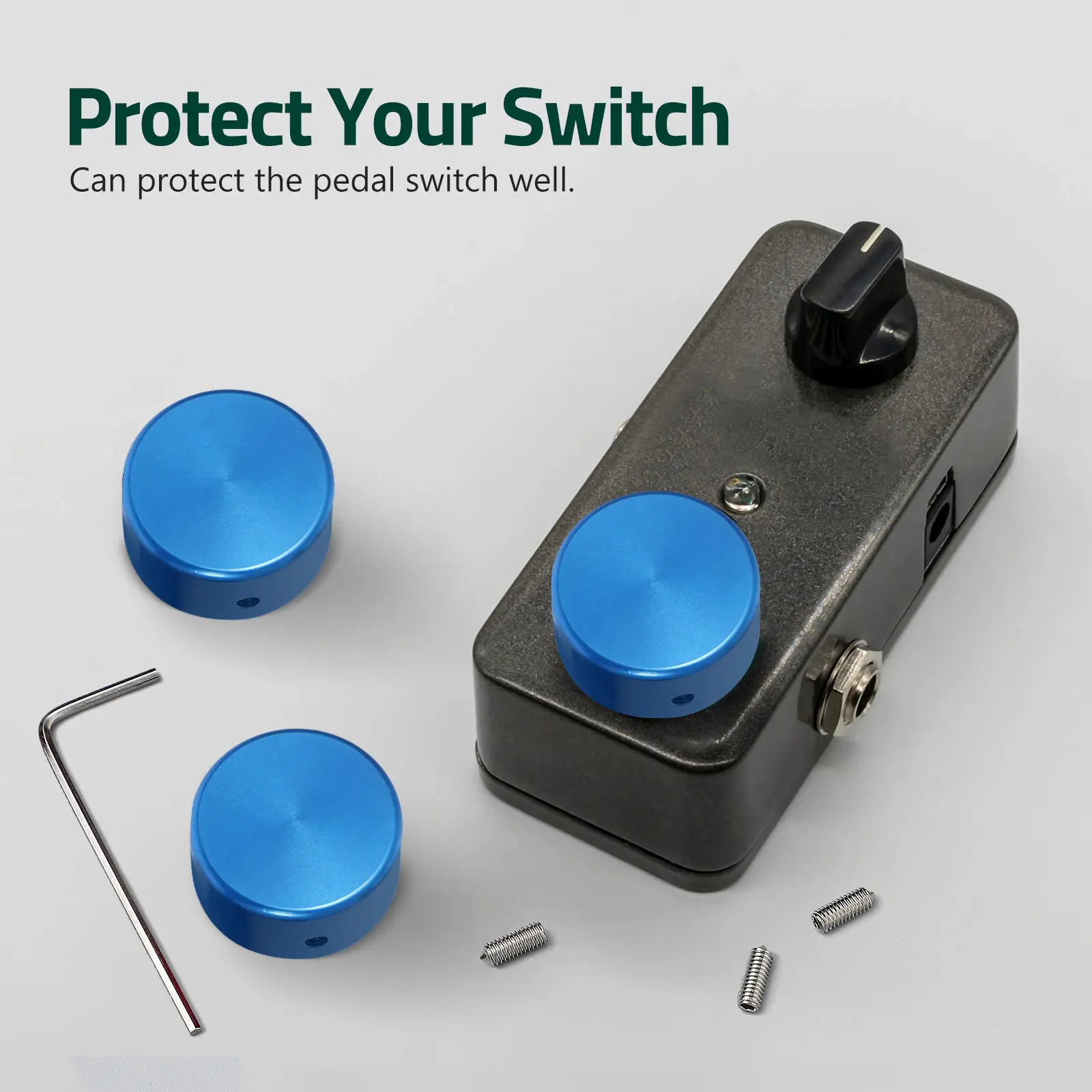1Set Aluminum Guitar Effects Pedal Footswitch Topper Metal Nail Cap for Reliable Wear Resistance Easy Installation Portable
1Set Aluminum Guitar Effects Pedal Footswitch Topper Metal Nail Cap for Reliable Wear Resistance Easy Installation Portable