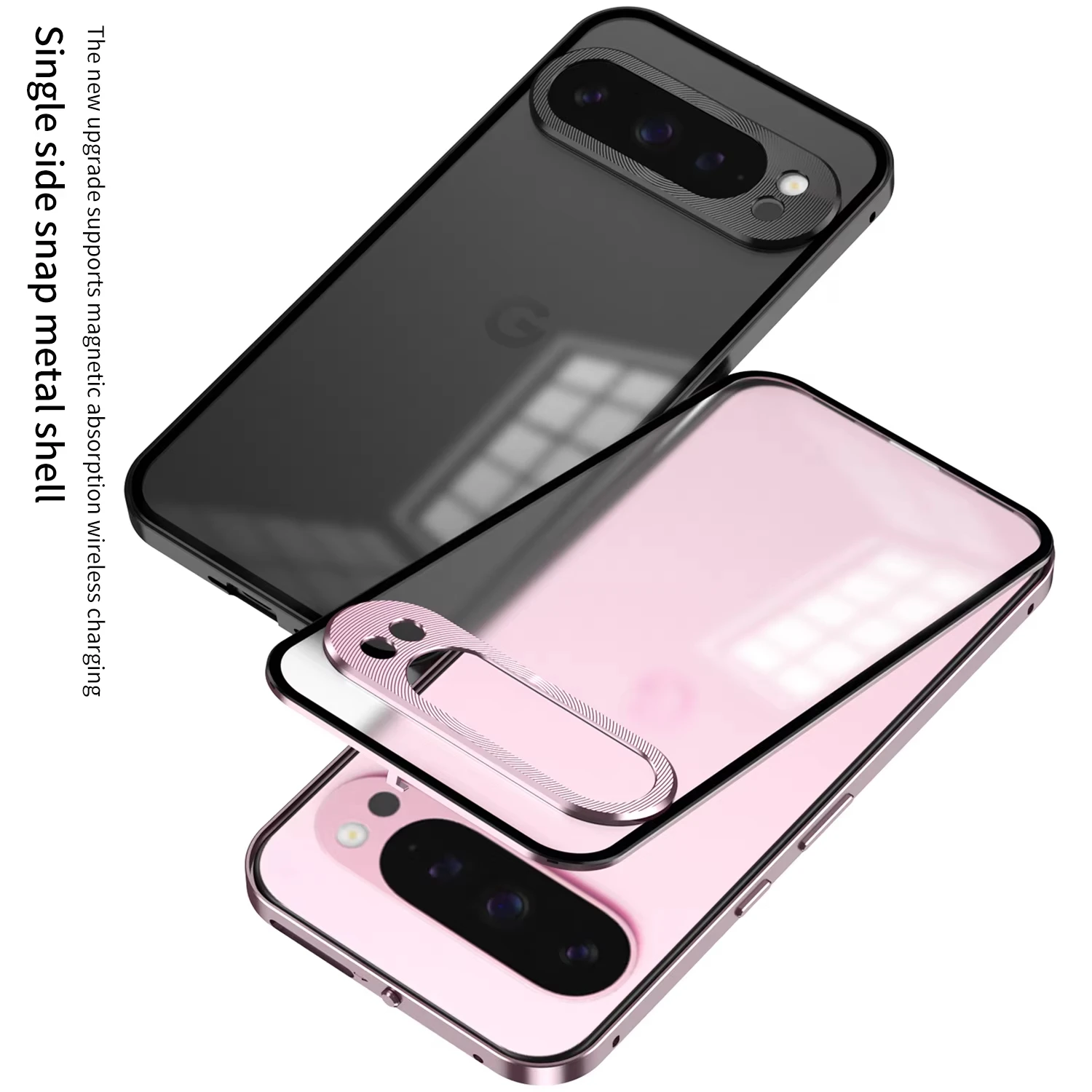 Metal Bumper Phone Case lock buckle For Google Pixel 7 8A 9 Pro XL Single sided Matte Clear Back Lens Protection Cover cases
Metal Bumper Phone Case lock buckle For Google Pixel 7 8A 9 Pro XL Single sided Matte Clear Back Lens Protection Cover cases