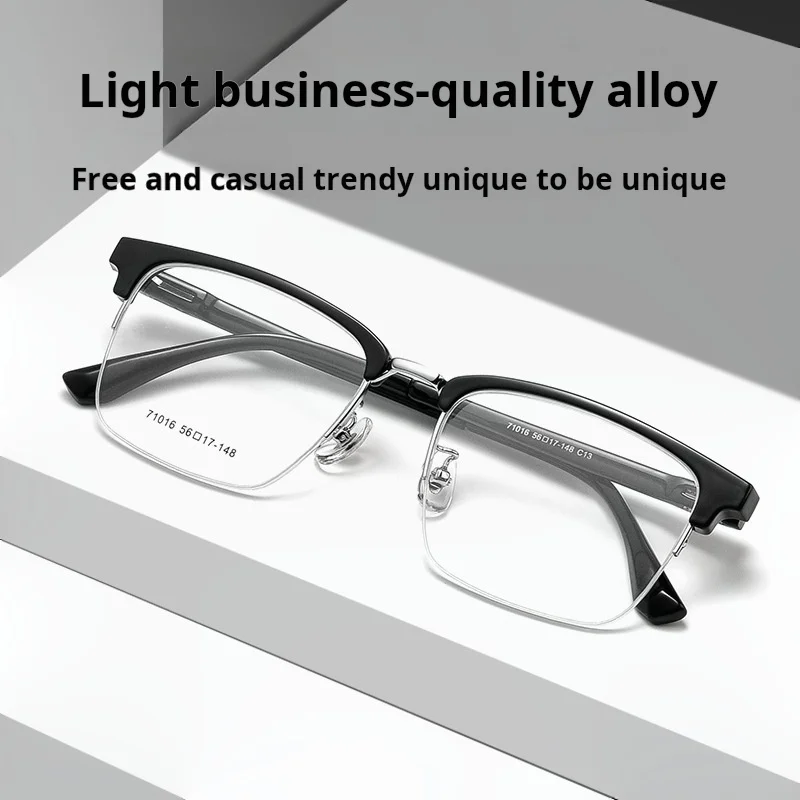 MOMOJA Men Business Half-Frame Reading Glasses Myopia Eyewear Hyperopia Anti Blue Light Progressive Photochromic Eyewear 71016K
MOMOJA Men Business Half-Frame Reading Glasses Myopia Eyewear Hyperopia Anti Blue Light Progressive Photochromic Eyewear 71016K
