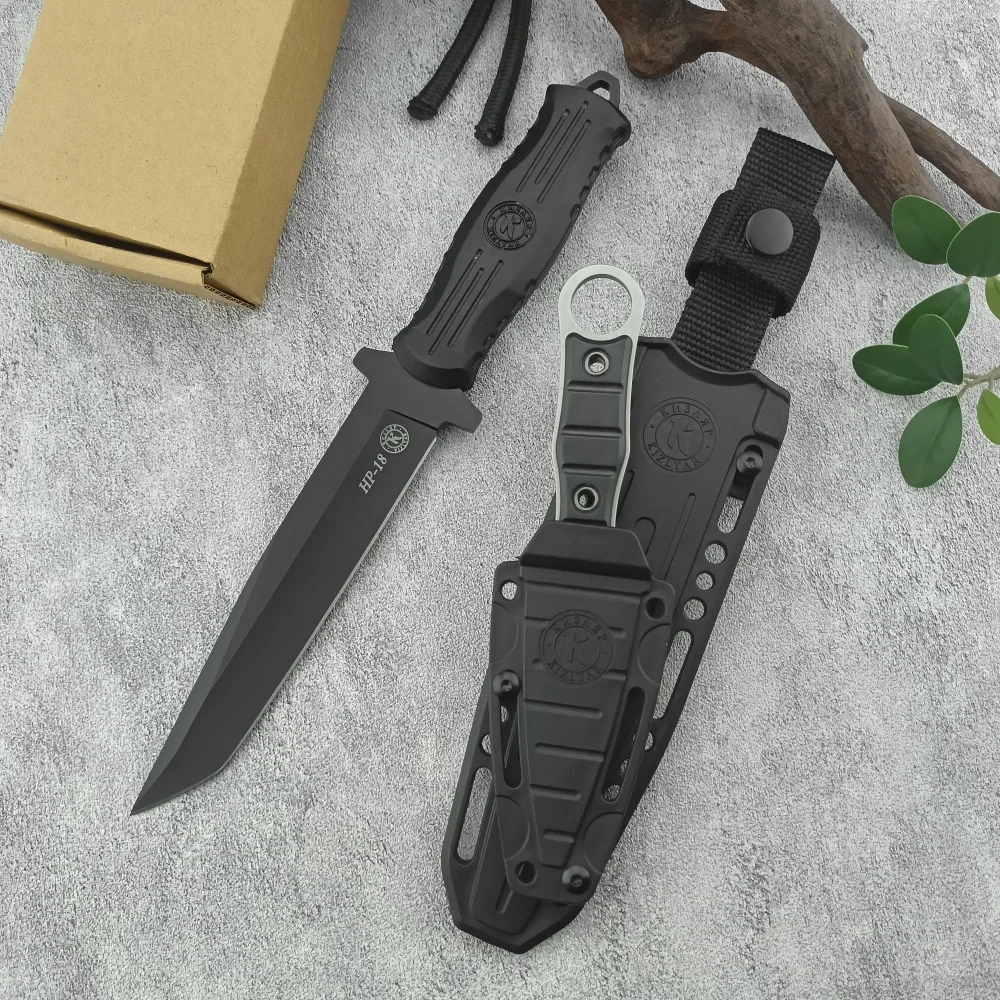 Stainless Steel HP18 Outdoor 2-in-1 Fixed Blade knife 8Cr13Mov Blade Nylon Fiber Handle Tactical Survival Knife EDC Camping Tool
Stainless Steel HP18 Outdoor 2-in-1 Fixed Blade knife 8Cr13Mov Blade Nylon Fiber Handle Tactical Survival Knife EDC Camping Tool
