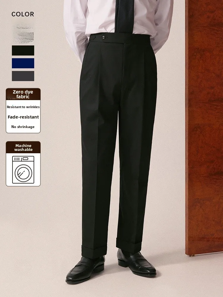 Cultum Naples Men's High Waist Busin Casual Pants hine Waable No Ironing Required Polyester Blend Long Trousers
Cultum Naples Men's High Waist Busin Casual Pants hine Waable No Ironing Required Polyester Blend Long Trousers