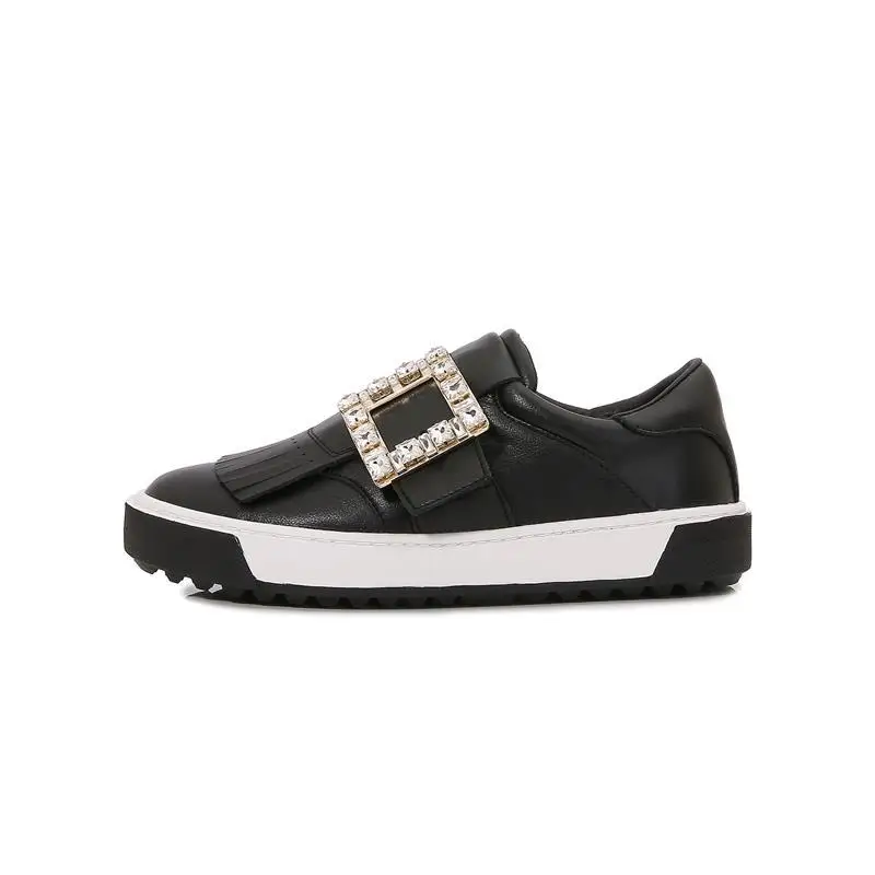Fashion Women Shoes Exquisite Metal Decoration Loafers for Woman Luxury Genuine Leather Casual Shoe Designer Shoes Zapatos Mujer
Fashion Women Shoes Exquisite Metal Decoration Loafers for Woman Luxury Genuine Leather Casual Shoe Designer Shoes Zapatos Mujer