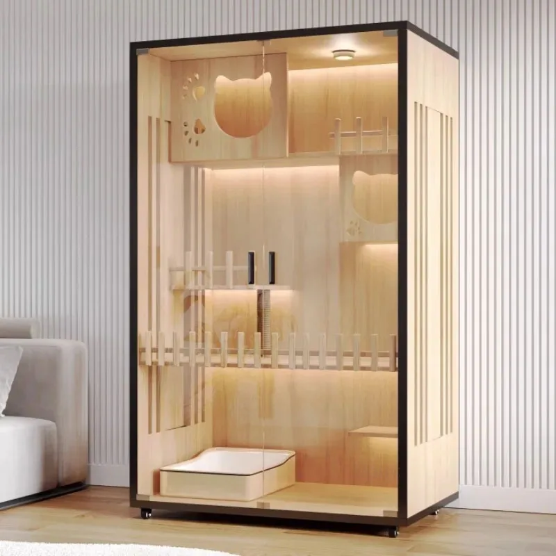 Wooden Cat Villa Cat Cage Home Indoor Comfortable Pet Litter House Large Free Space Cat House Solid Wood Cabinet Pet Cage F
Wooden Cat Villa Cat Cage Home Indoor Comfortable Pet Litter House Large Free Space Cat House Solid Wood Cabinet Pet Cage F