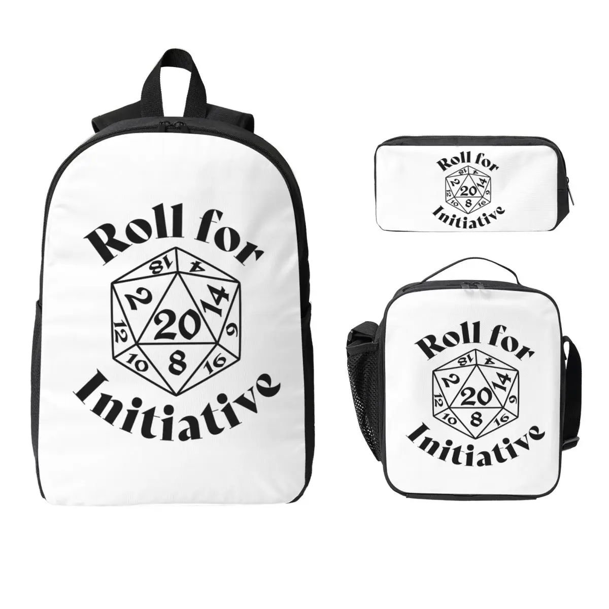Roll For Initiative Dnd Game Backpack Student BookBag School Bag Computer Shoulder Bags 3ps Insulated Lunch Bag Pencil Case
Roll For Initiative Dnd Game Backpack Student BookBag School Bag Computer Shoulder Bags 3ps Insulated Lunch Bag Pencil Case