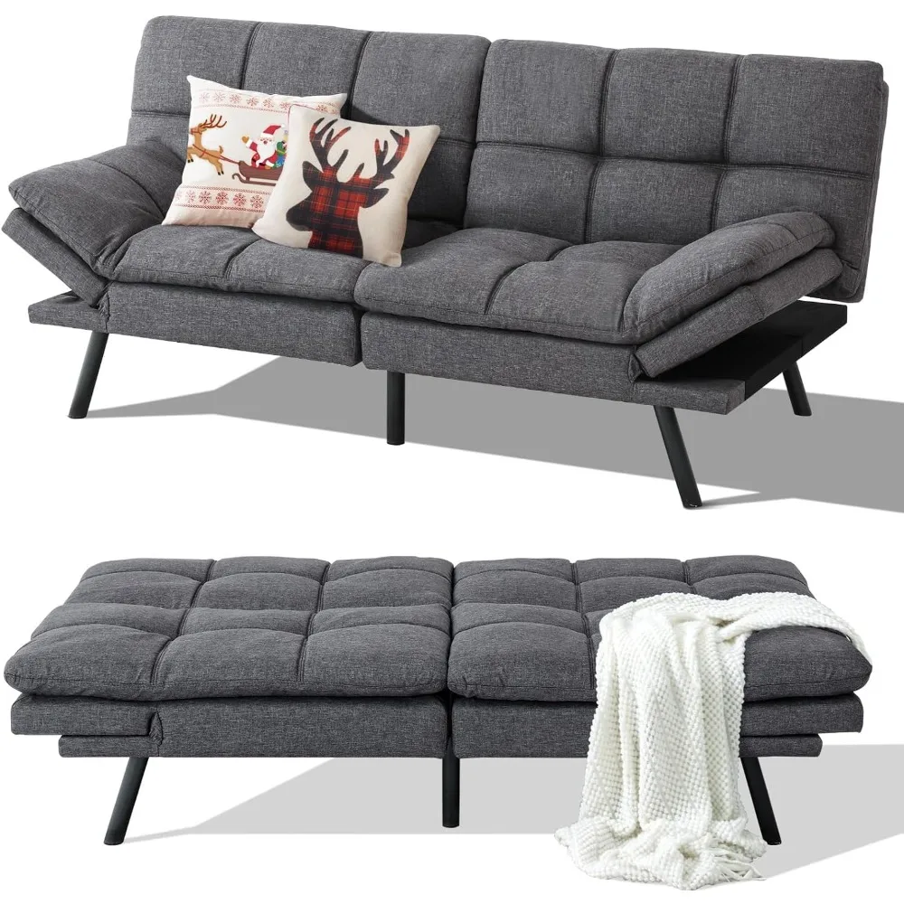 Futon Sofa Bed Couch Convertible Memory Foam Sleeper Love Seat,Modern Daybed for,Apartment,Adjustable Backrests Armrests
Futon Sofa Bed Couch Convertible Memory Foam Sleeper Love Seat,Modern Daybed for,Apartment,Adjustable Backrests Armrests