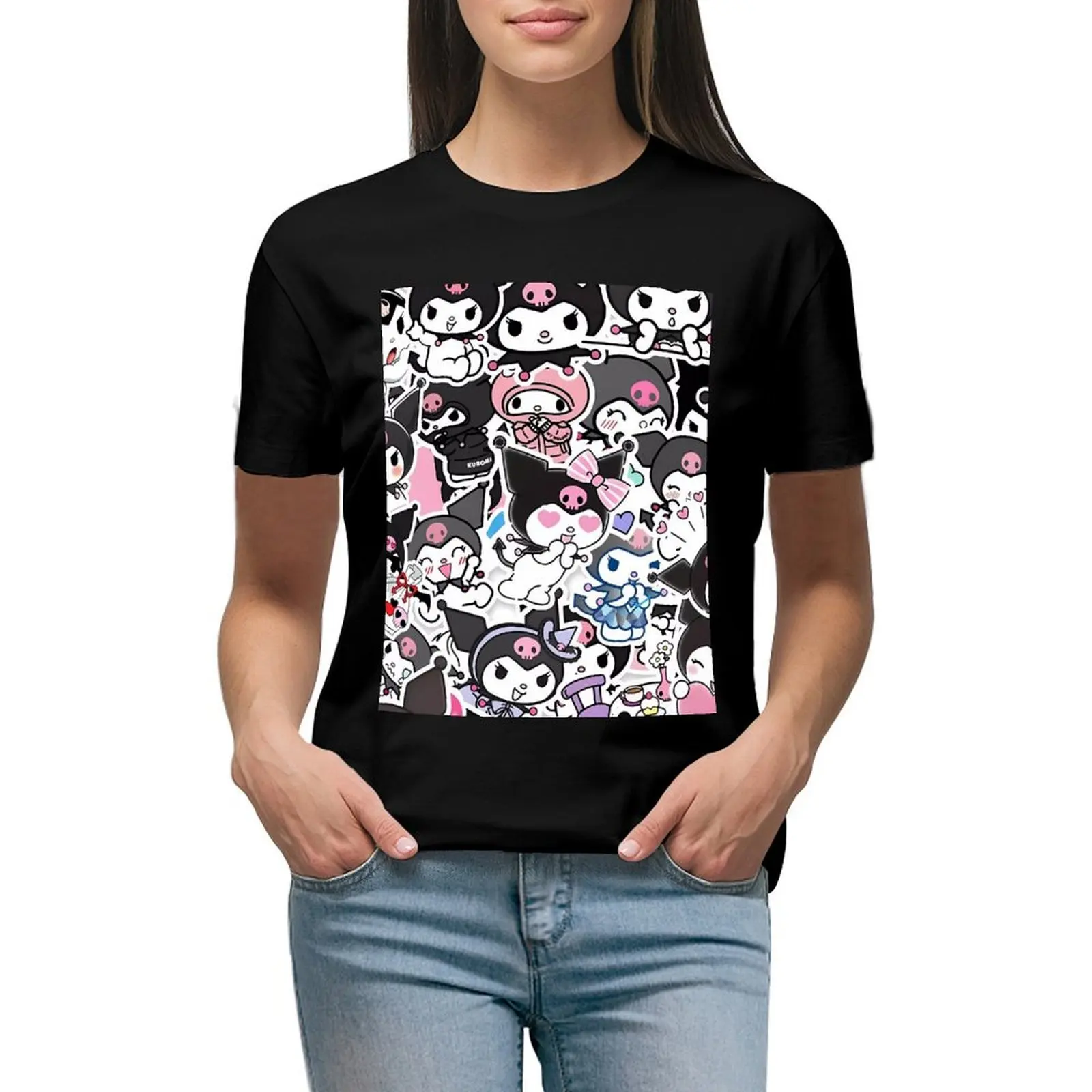 Модная футболка Sanrio Kuromi Y2k, женская одежда, летние повседневные милые футболки, одежда
Модная футболка Sanrio Kuromi Y2k, женская одежда, летние повседневные милые футболки, одежда