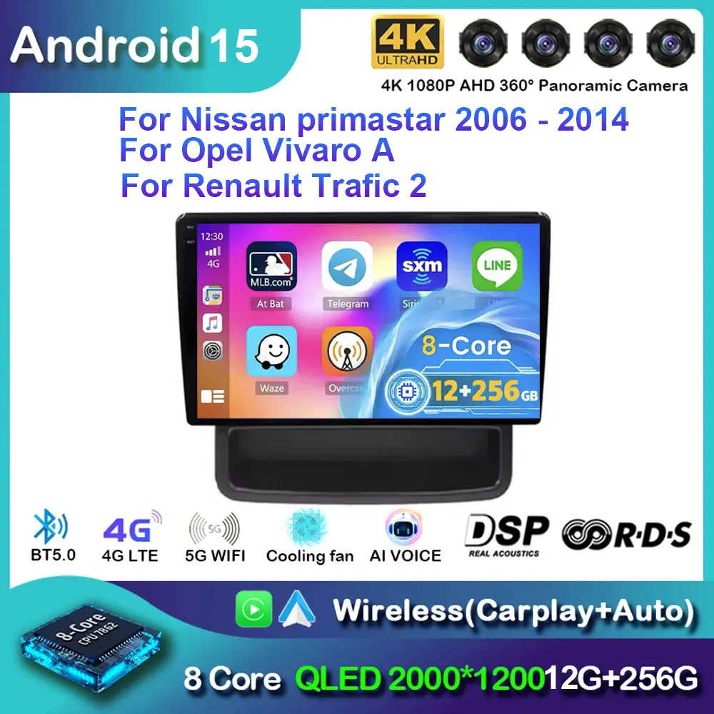 Автомобильное радио Android 15 для Renault Trafic 2 Opel Vivaro a Nissan Primastar 2006-2014 с GPS-навигацией Carplay Bluetooth
Автомобильное радио Android 15 для Renault Trafic 2 Opel Vivaro a Nissan Primastar 2006-2014 с GPS-навигацией Carplay Bluetooth