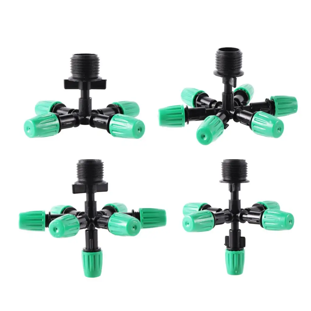 Misting Atomizing Sprayer Garden Irrigation Misting System Watering Supplies 4/5/6/7Way Fogger Nozzle with 1/2" Thread Connector
Misting Atomizing Sprayer Garden Irrigation Misting System Watering Supplies 4/5/6/7Way Fogger Nozzle with 1/2" Thread Connector