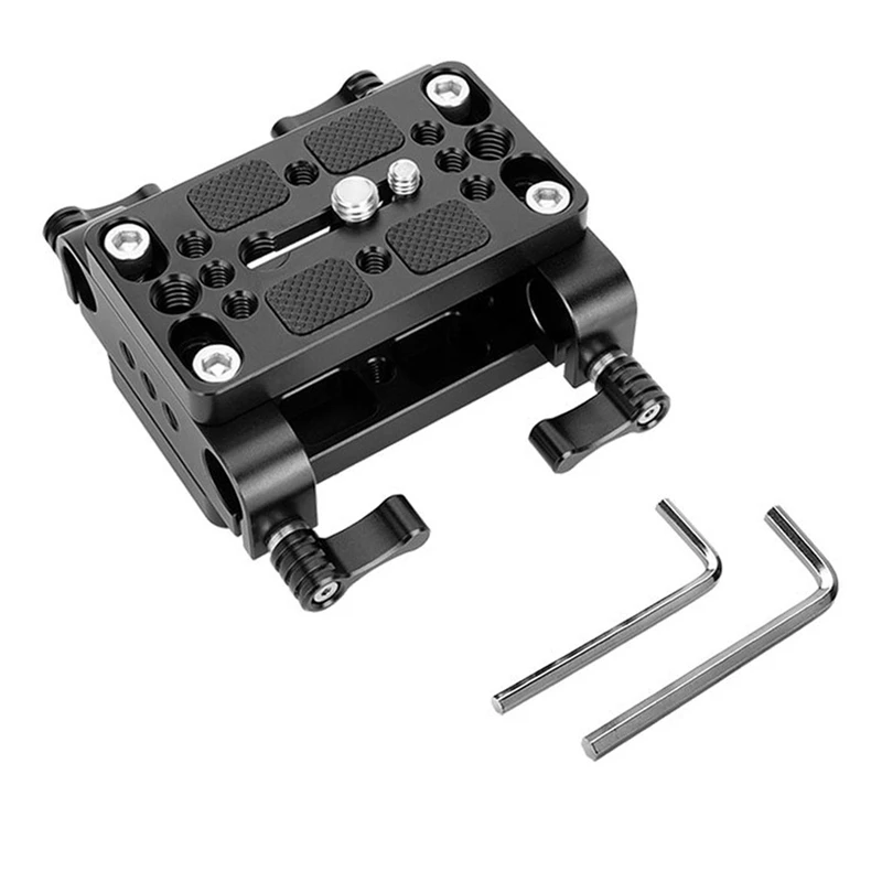 A17Z Camera Mounting Plate Tripod Monopod Mounting Base Plate With 15Mm Rod Clamp Railblock For Rod Support / Dslr Rig Cage
A17Z Camera Mounting Plate Tripod Monopod Mounting Base Plate With 15Mm Rod Clamp Railblock For Rod Support / Dslr Rig Cage