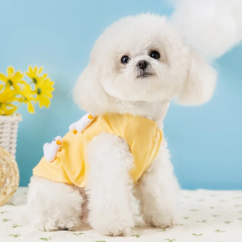 Small Dog Skirt Spring and Summer New Three-dimensional Dog Clothes Cute Little Yellow Duck Pullover Teddy Beautiful Clothes
Small Dog Skirt Spring and Summer New Three-dimensional Dog Clothes Cute Little Yellow Duck Pullover Teddy Beautiful Clothes