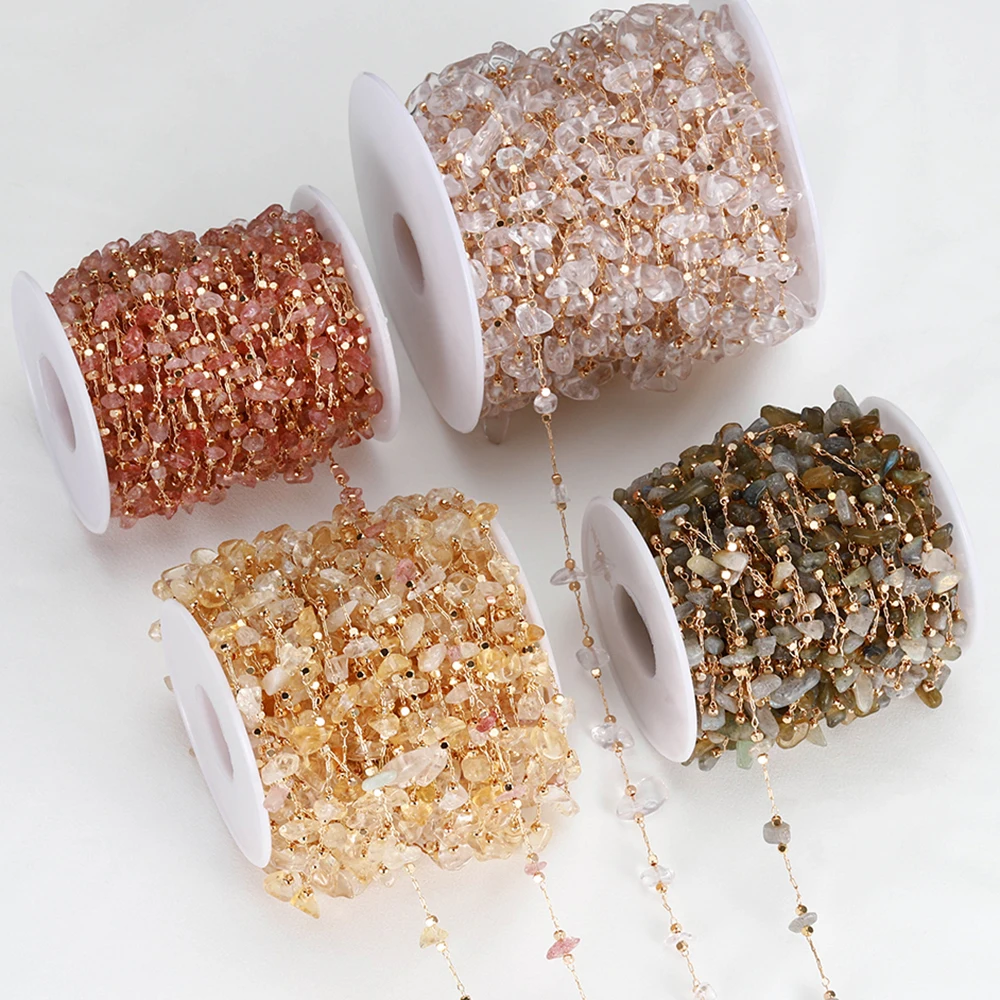 1meter Natural Crystal Beads Link Chains Irregular Gravel Stone Bead Necklace Bracelet Chain for Jewelry Making DIY Accessories
1meter Natural Crystal Beads Link Chains Irregular Gravel Stone Bead Necklace Bracelet Chain for Jewelry Making DIY Accessories