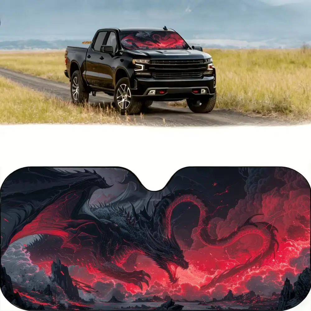 Fierce Red Dragon Sun Visor Reusable Aluminum Foil UV Protector Heat Three-layer Insulation Windshield Sunshades
Fierce Red Dragon Sun Visor Reusable Aluminum Foil UV Protector Heat Three-layer Insulation Windshield Sunshades