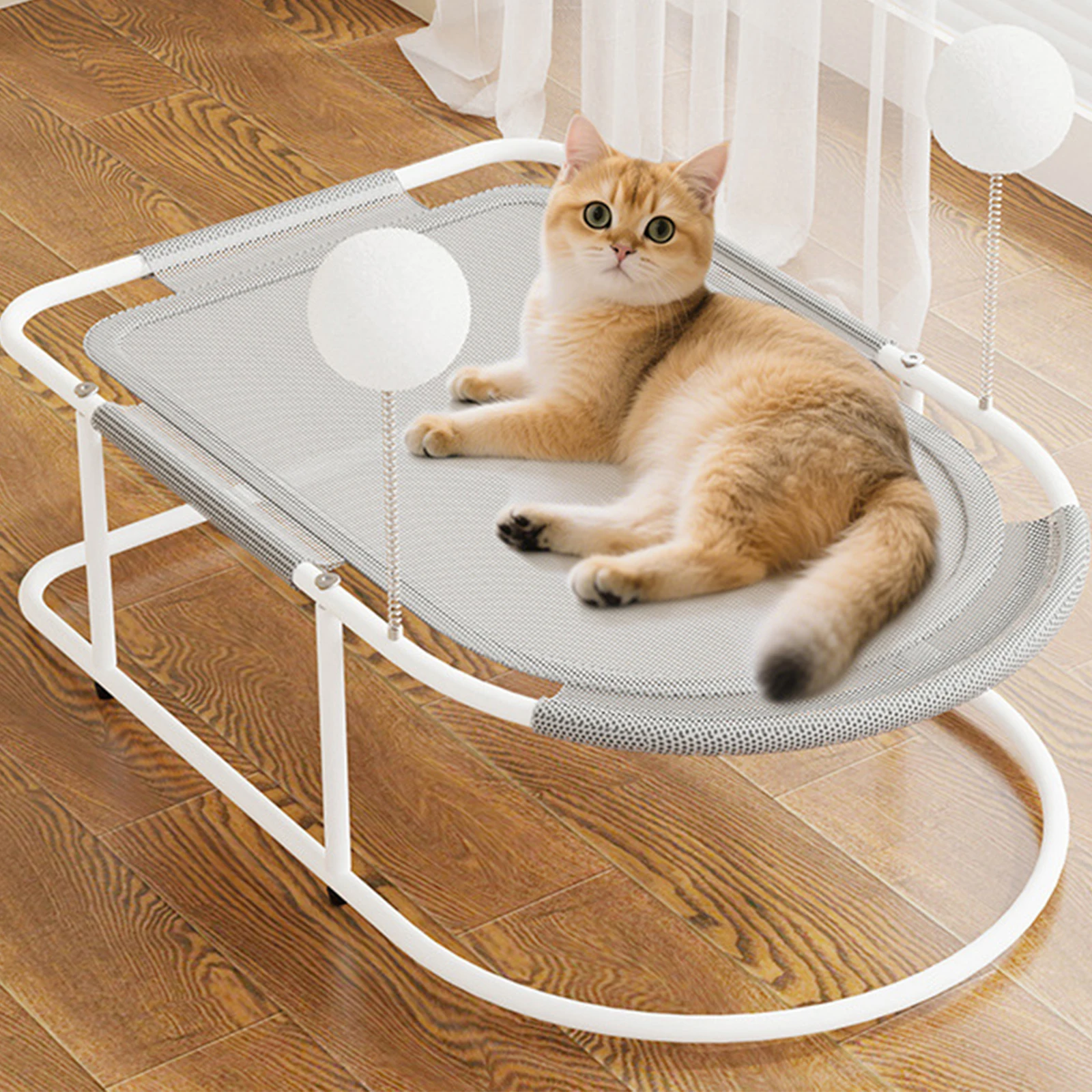 Free-Standing Elevated Cat Bed with Removable Washable Mesh Fits Up To 10kg Elevated Outdoor Pet Cot for Small Dog Kitten
Free-Standing Elevated Cat Bed with Removable Washable Mesh Fits Up To 10kg Elevated Outdoor Pet Cot for Small Dog Kitten