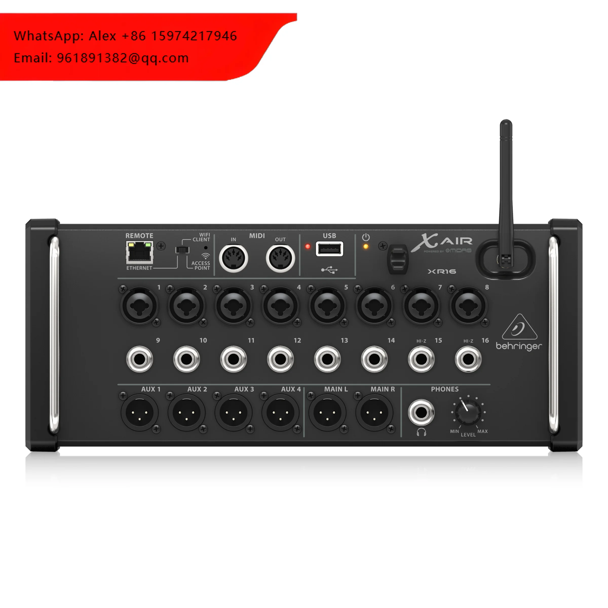 Behringer X Air XR16 16-Channel Tablet Controlled Digital Mixer Metal Build Built-In Effects 8 Gain Midas Preamps Multichannel
Behringer X Air XR16 16-Channel Tablet Controlled Digital Mixer Metal Build Built-In Effects 8 Gain Midas Preamps Multichannel