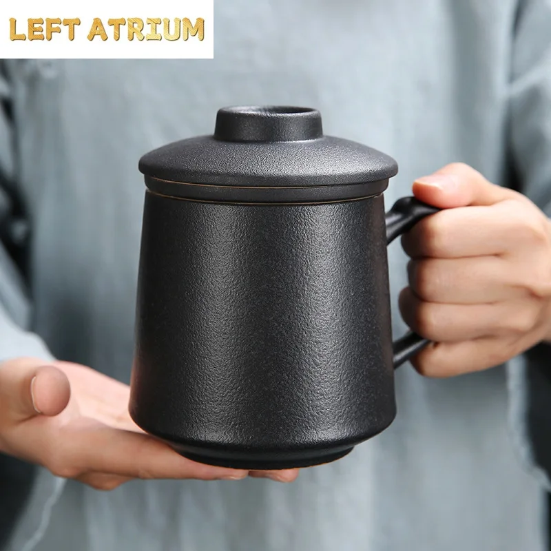 Large Capacity Ceramic Mug Filter Tea Cup with Handle and Lid
Large Capacity Ceramic Mug Filter Tea Cup with Handle and Lid