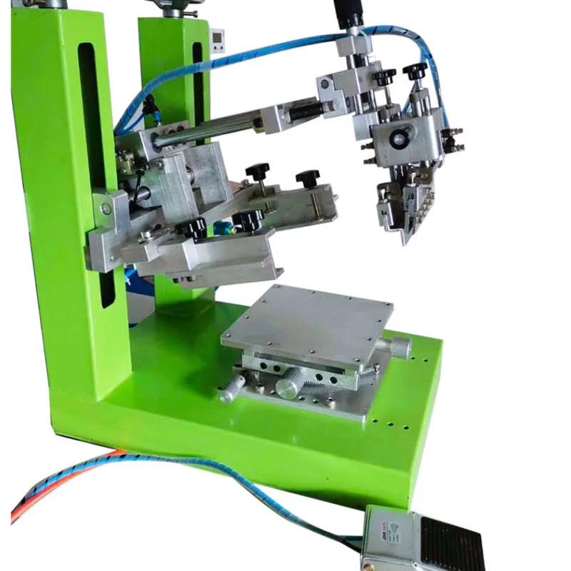 Semi-Automatic Screen Printing Machine Small Desktop High Precision Imprinting Tool Pneumatic Flatbed Embossing Apply To Leather