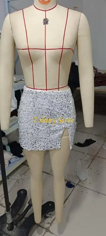 N58F Women's Sequin Skirt High Waist Bodycon Split Mini Skirts Night Out Party
N58F Women's Sequin Skirt High Waist Bodycon Split Mini Skirts Night Out Party