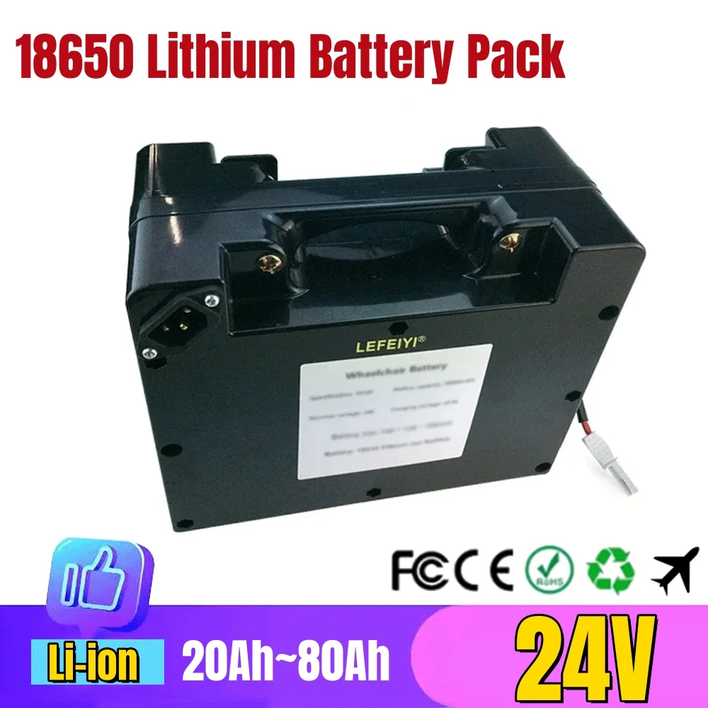24V Special battery for electric wheelchair 20Ah-80Ah High capacity 18650 Li-ion battery pack with 29.4V 2A charger
24V Special battery for electric wheelchair 20Ah-80Ah High capacity 18650 Li-ion battery pack with 29.4V 2A charger