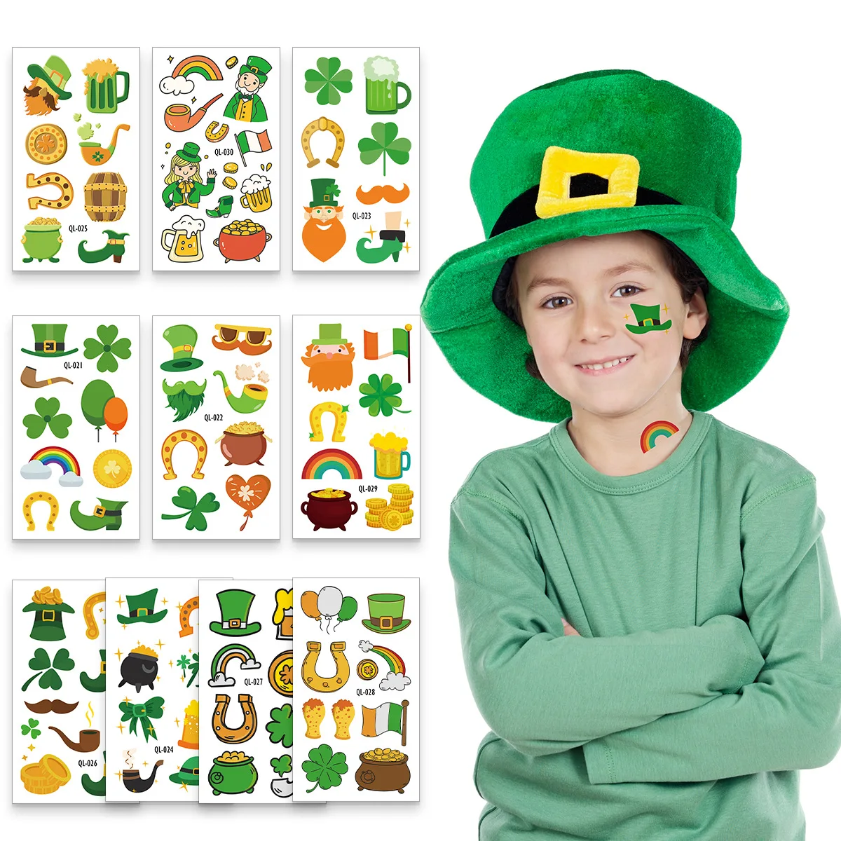 Wholesale 1000pcs Body Tattoo Sticker For Holiday St.Patrick's Day Children Arm Face Temporary Tattoo Free Shipping
Wholesale 1000pcs Body Tattoo Sticker For Holiday St.Patrick's Day Children Arm Face Temporary Tattoo Free Shipping