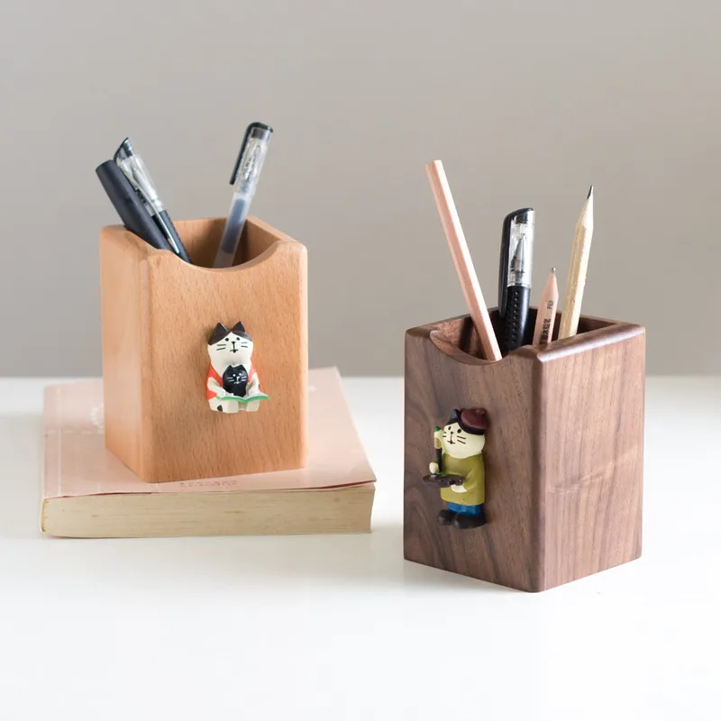 ✨Kawaii Wooden Pen Holder Desk Organizer with Resin Cat Figure Walnut Pencil Storage Cute Office Decor pencil organizer
✨Kawaii Wooden Pen Holder Desk Organizer with Resin Cat Figure Walnut Pencil Storage Cute Office Decor pencil organizer