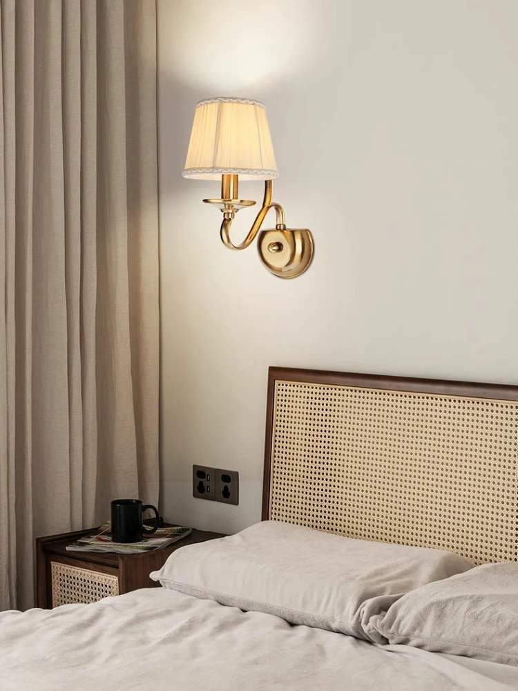 Modern American bedroom bedside wall simple fabric hotel villa stair living room wall lamp Zhongshan
Modern American bedroom bedside wall simple fabric hotel villa stair living room wall lamp Zhongshan