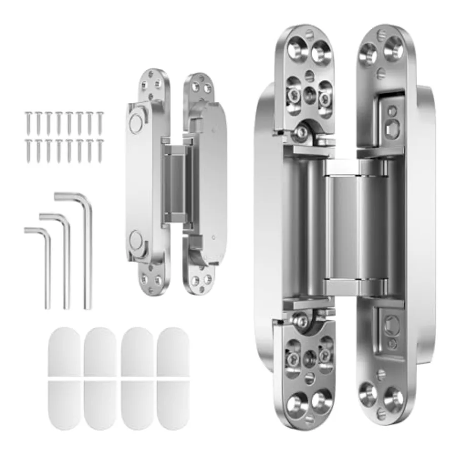 6" 2 pcs Hidden Hinges for Doors Invisible Hinges Concealed Zinc Alloy 180 Degree Swing 3 Way Adjustable Butt Silent Door Hinge
6" 2 pcs Hidden Hinges for Doors Invisible Hinges Concealed Zinc Alloy 180 Degree Swing 3 Way Adjustable Butt Silent Door Hinge