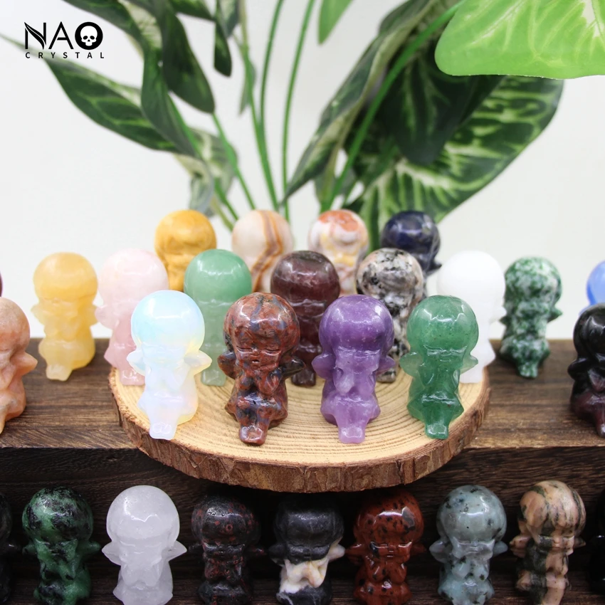 1.6" Cute Guardian Angel Girl Statue Carved Gemstone Crafts Office Home Decor,Healing Crystal Quartz Lovely Figurine Kids Gifts
1.6" Cute Guardian Angel Girl Statue Carved Gemstone Crafts Office Home Decor,Healing Crystal Quartz Lovely Figurine Kids Gifts