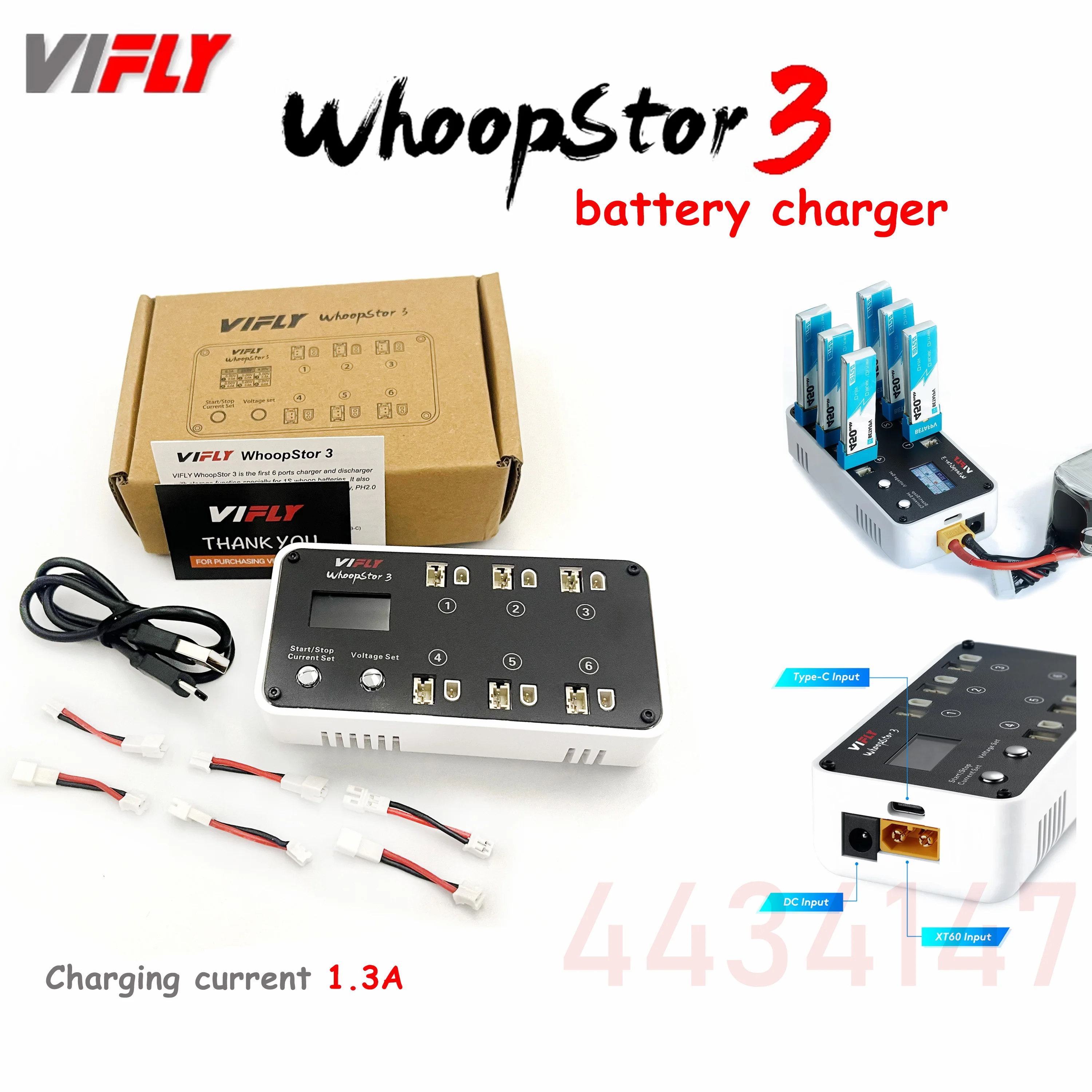 VIFLY WhoopStor 3 V3 6 портов 1S LIPO LiHV зарядное устройство разрядник для аккумулятора с ЖК-дисплеем для FPV дрона BT2.0 PH2.0
VIFLY WhoopStor 3 V3 6 портов 1S LIPO LiHV зарядное устройство разрядник для аккумулятора с ЖК-дисплеем для FPV дрона BT2.0 PH2.0