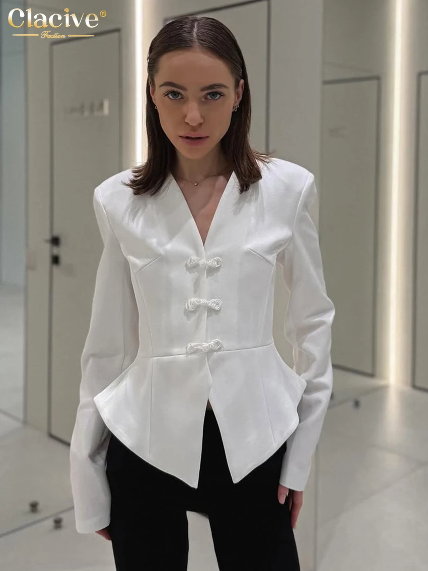 Clacive Fashion Slim White Women's Shirt 2026 Autumn V-Neck Long Sleeve Lady Blouse Elegant Classic Solid Top Female Clothing
Clacive Fashion Slim White Women's Shirt 2026 Autumn V-Neck Long Sleeve Lady Blouse Elegant Classic Solid Top Female Clothing