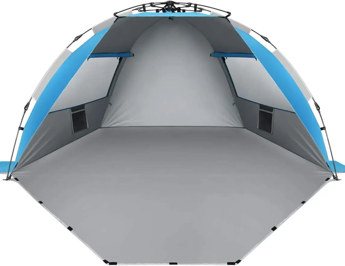 Beach Tent for 4 Person, Portable Sun Shelter with Carrying Bag, Stakes, Sand Pockets, Anti UV for Camping Hiking Fishing
Beach Tent for 4 Person, Portable Sun Shelter with Carrying Bag, Stakes, Sand Pockets, Anti UV for Camping Hiking Fishing