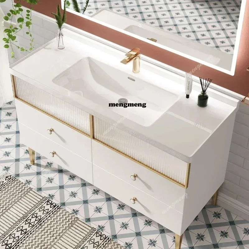Simple Modern Luxury Bathroom Cabinet Combo Nordic Wall-mounted Vanity Bathroom Mirror Shelves Home Furniture Muebles Baño
Simple Modern Luxury Bathroom Cabinet Combo Nordic Wall-mounted Vanity Bathroom Mirror Shelves Home Furniture Muebles Baño