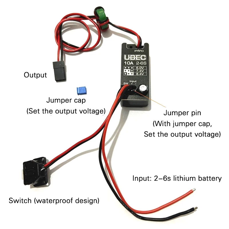 Hobbywing UBEC 10A Voltage Regulator Module Waterproof 2-6S 6 / 7.4 / 8.4V 10A Adjustable Metal Shell BEC For RC Car Parts
Hobbywing UBEC 10A Voltage Regulator Module Waterproof 2-6S 6 / 7.4 / 8.4V 10A Adjustable Metal Shell BEC For RC Car Parts